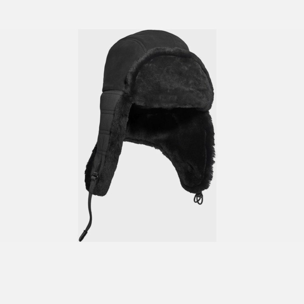 UGG Shearling & Leather Trapper Hat and Gloves Set NWT Neiman Marcus Exclusive