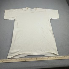 Blank White Shirt Mens Extra Large Made In USA 100% Cotton Undershirt Tee