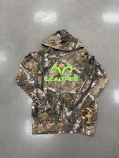 RealTree Camo Hunting Hoodie Sweatshirt Size Mens Large Green Logo