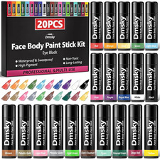20 Packs Eye Black Sports Stick for Football, Baseball, Softball-Anti-Glare Face