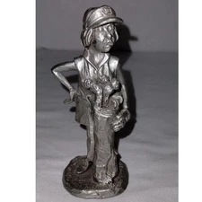 Radcliffe Pewter Lady Golfer Paperweight