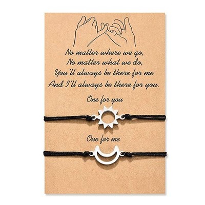 Best Friend Bracelets Friendship Lovers Bracelets Braide Rope Bracelet Set  - 01