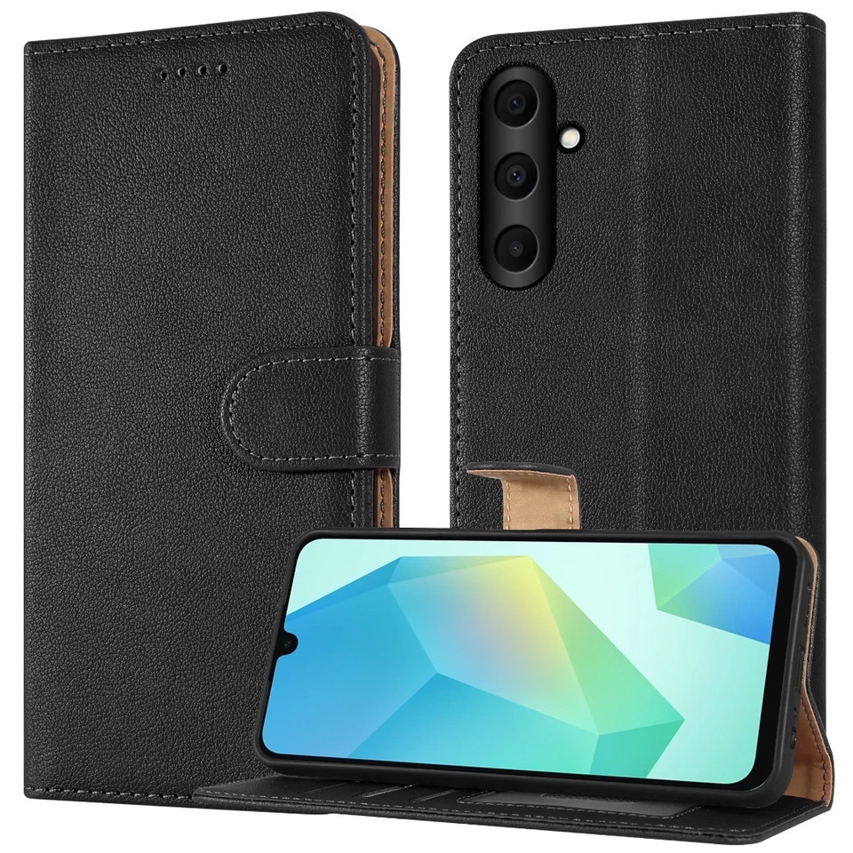 Case For Samsung A17 A16 A26 A56 5G Leather Wallet Flip Phone Cover+Screen Glass - Image 2 of 4