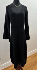 256. Elegant Black Knit Dress. Size XL