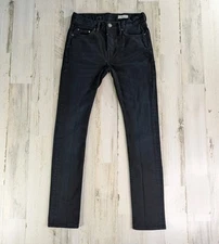 All Saints Jeans Mens Fits 28x30 Cigarette Darn Denim Button Fly