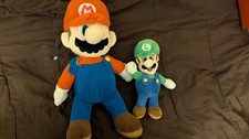 Mario and Luigi Stuffed Plush Lot of 2, Super Mario Bros