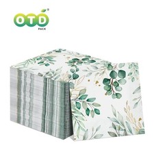 20x Sage Green Eucalyptus Paper Napkins Disposable Guest Towels Wedding Party