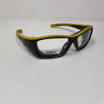UVEX By Honeywell TITMUS 166 50-13 Dark Gray  Yellow Eyeglass Safety Frame B619
