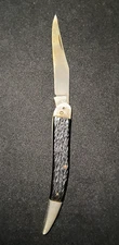 Preowned 1950-60s CAMCO 7-11, Fish Folding Knife W/ Black Jigged Delrin Scales