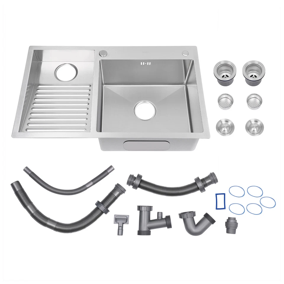 Раковина для стирки белья из нержавеющей стали универсальная раковина ручная стирка ванна со стиральной доской - Изображение 3 из 4