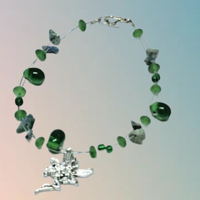 Aventurin Chip Stein Fee Bettelarmband Hippie Boho Geschenk Valentinstag J142