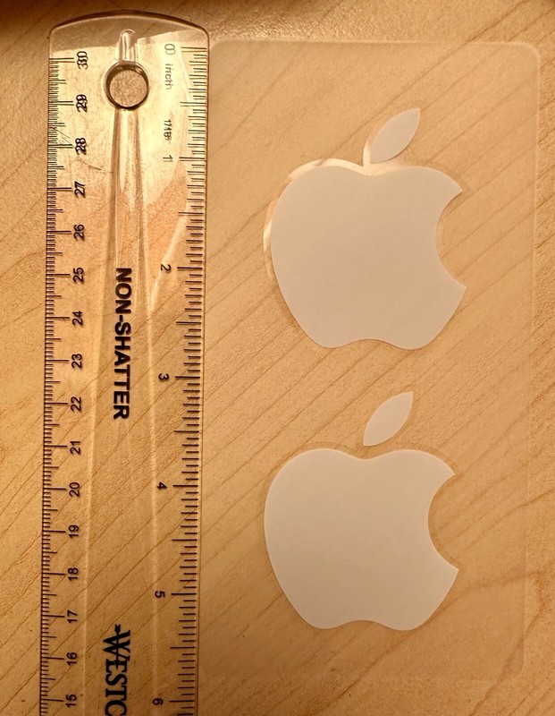 Authentic Apple Stickers - White.   **NEW**