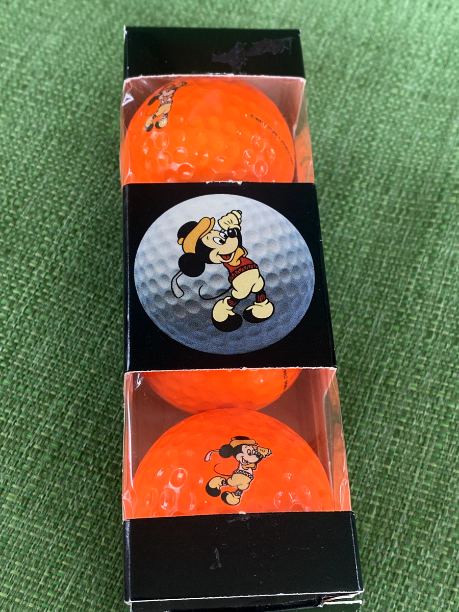 Vintage NOS 1970s Disney Mickey Mouse Golf Ball Sleeve (3 Balls