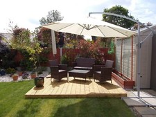 Wood DIY Garden Decking Kits 2.4 x 2.4 to 3.0 x 6.0 all components LOW PRICE