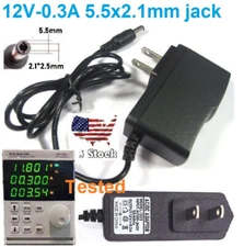 Tested 12V 0.3A AC/DC 110-240V Converter Adapter Wall Charger Power Supply Mains