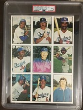 PSA 9 MINT 1978 SSPC ALL-STAR GALLERY 9-CARD PANEL STEVE GARVEY JUMBO 8x10