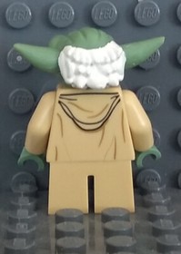 LEGO Star Wars Yoda Clone Wars White Hair Printed Back minifigure sw0446 75002