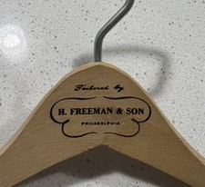Vintage Tailored By: H. Freeman Son Philadelphia MCM Clothes Coat Suit Hanger