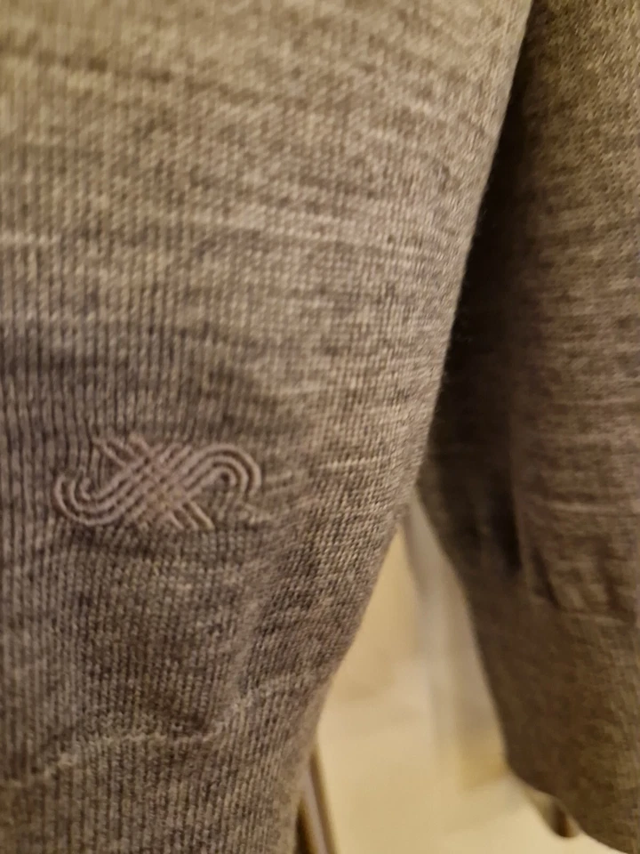 JAEGER GREY MARL MERINO WOOL ROLL NECK SWEATER. 2XL. NWT  - Image 4 of 4