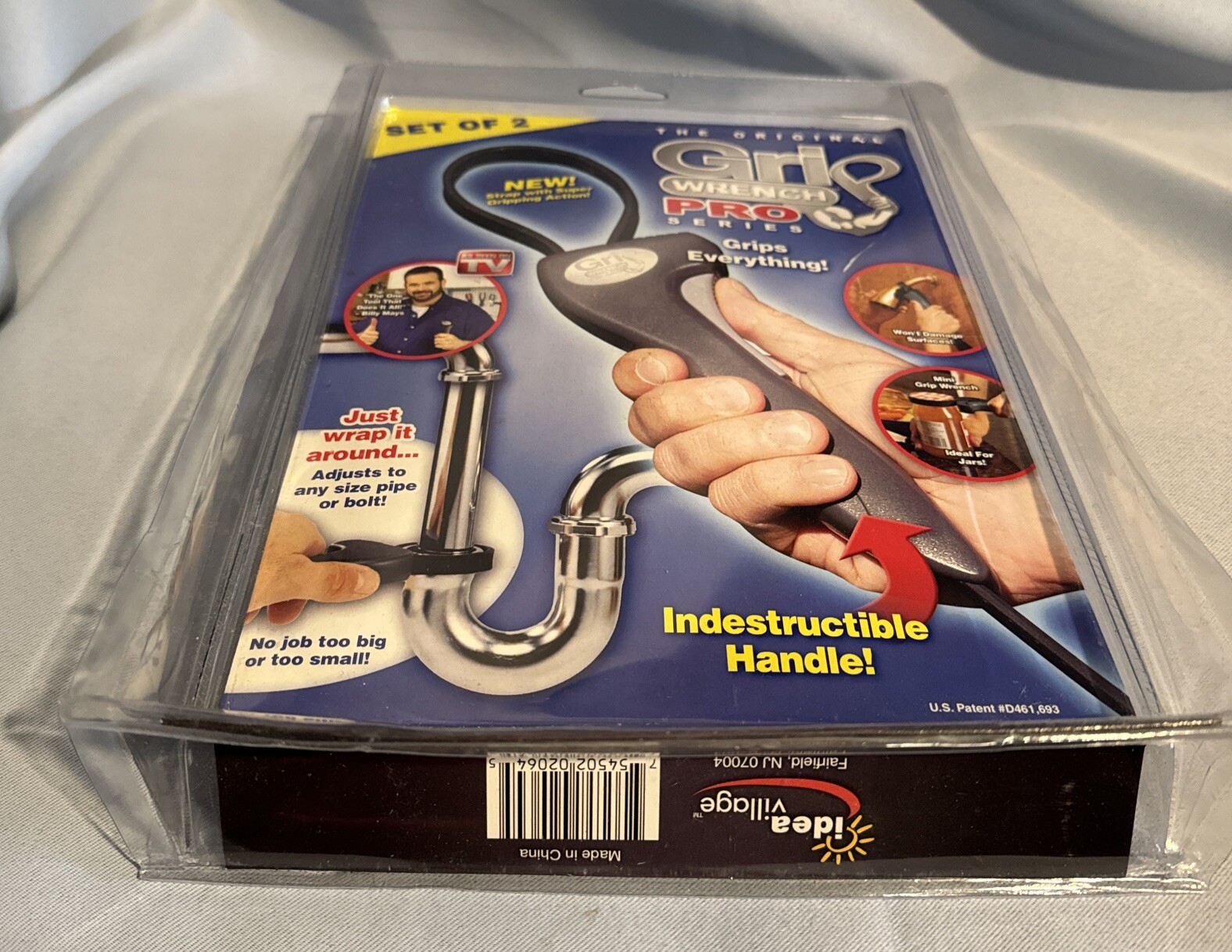 GRIP Wrench Pro Series Set 2 Adjustable Strap Wrenches Billy Mays TV