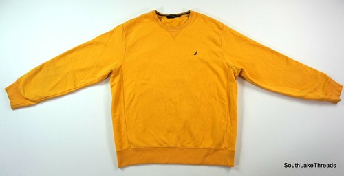 Nautica Men's Yellow Long Sleeve Crew 