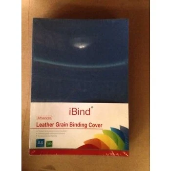RAZORLINE A4 LEATHER GRAIN BINDING COVERS 300gsm Blue, Pk100 - Picture 1 of 1