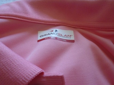 Grand Slam Performance pink knit golf shirt, XXL, new, never worn.