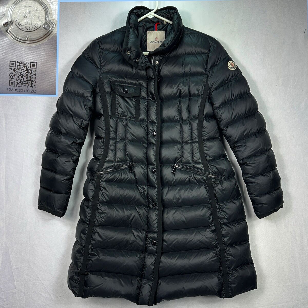 Moncler - Hermine Giubbotto Black Long Puffer Coat|ダウン Moncler - Hermine Giubbotto Black Long Puffer Coat|ダウン