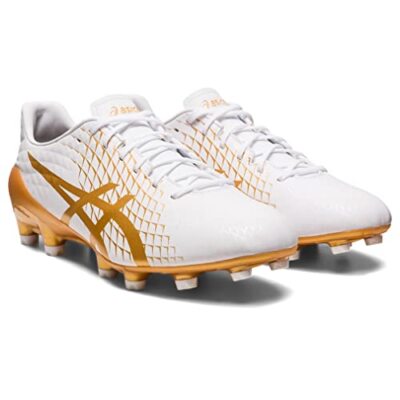 ASICS MENACE 4 ホワイト/ピュアゴールド US 6 Asics Men's Rugby Shoes MENACE 4 1111A195 White/Pure Gold 25cm US6