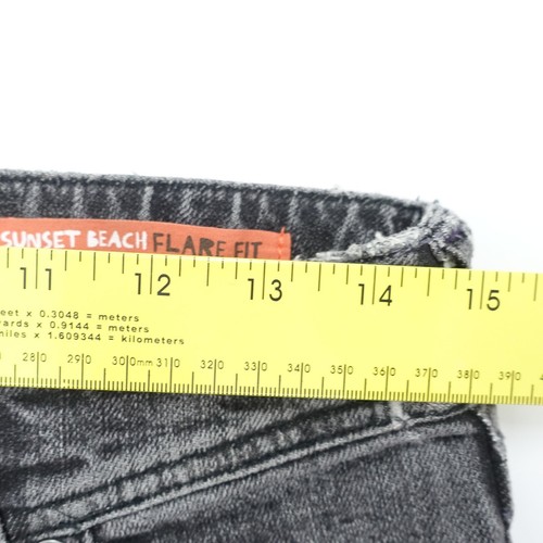 Pantalones de mezclilla Roxy Bootcut para mujer 11 negros de algodón elásticos atardecer playa ajuste acampanado - Imagen 9 de 10