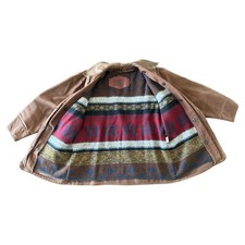 VTG Woolrich Brown Hunting Jacket W/Removable Wool Lining Canvas Men M USA Made
