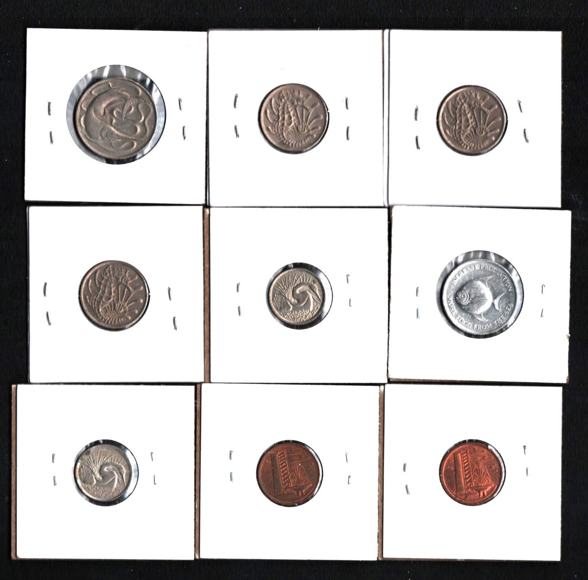 コレクション 1967 Singapore Coin Set Singapore | 6 Coin Set | 1 5 10 20 50 Cents 1 Dollar | Seahorse