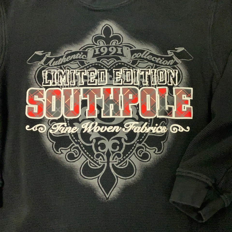 Camisa Southpole Boys envío completo para hombre mediana (12-4) negra manga larga Foto 2 de 4