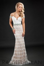 Authentic Rachel Allen 7104 Dress--color: White/nude-size: 0-prom Dress-reg $498