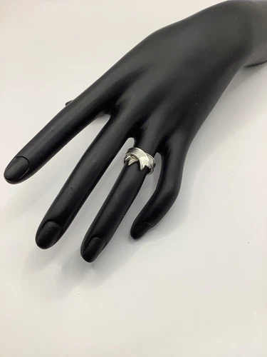 Tiffany & Co Vintage 925 Silver Ribbon Ring Size J Us 4.5 Eu 49 W3.4g