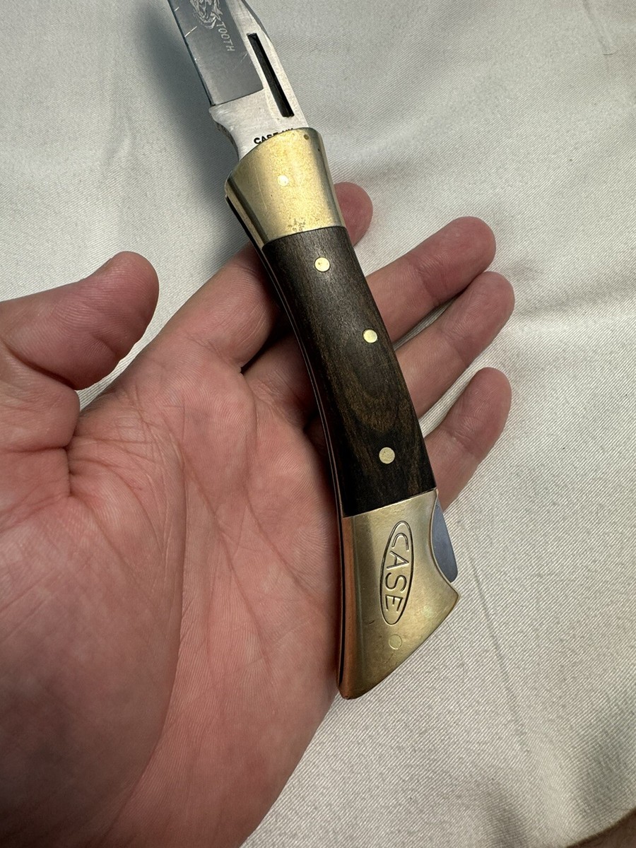 CASE XX USA 3 DOT 1977 SHARK TOOTH WOOD PREMIUM LOCKBACK CASE XX USA 3 DOT 1977 SHARK TOOTH WOOD PREMIUM LOCKBACK