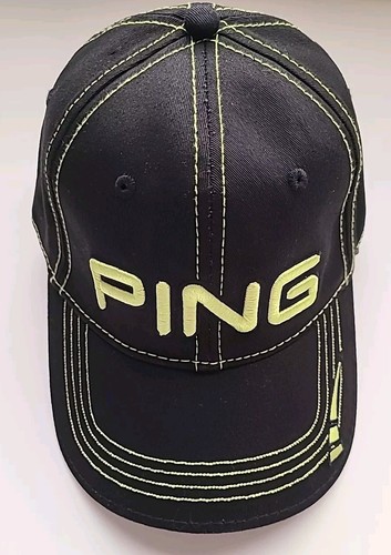 Ping Rapture Unisex Golfmütze Flex Fit Größe S/M schwarz mit grünen Nähten