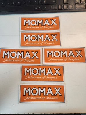 LOT OF 6 VINTAGE MOMAX CIGAR LABELS ARISTOCRAT OF STOGIES