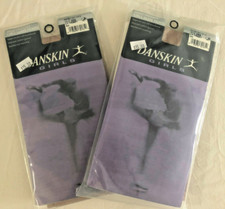 NWT Danskin 389 FOOTED Ice Figure Skating Tights 2 Pair Yth Sm