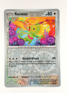 Kecleon 122 Pokemon SV09 Journey Together Common NP Reverse Foil