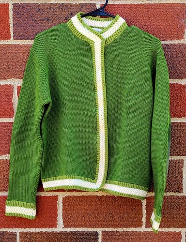 Vintage Minnesota Woolen Fashion Mid Century Modern Green Sweater Made Duluth