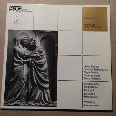 JS BACH - MAGNIFICAT D-DUR - DONATH / SCHREIER / GÖNNENWEIN - LP - (K1114)