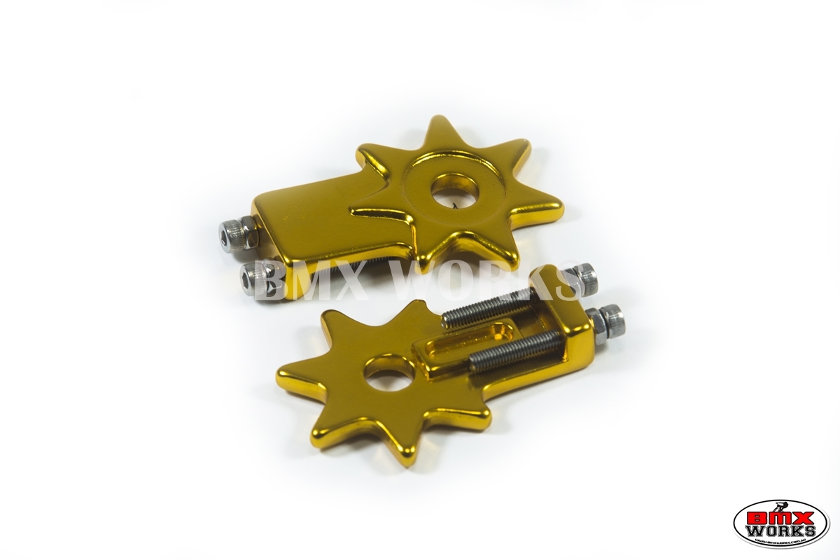Redline Alloy Chain Tensioners 3/8 Pair Black And Silver