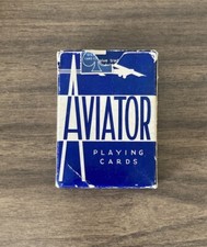 Vintage Aviator Playing Cards Blue White Box Air Cushion Finish No. 914 USA Made