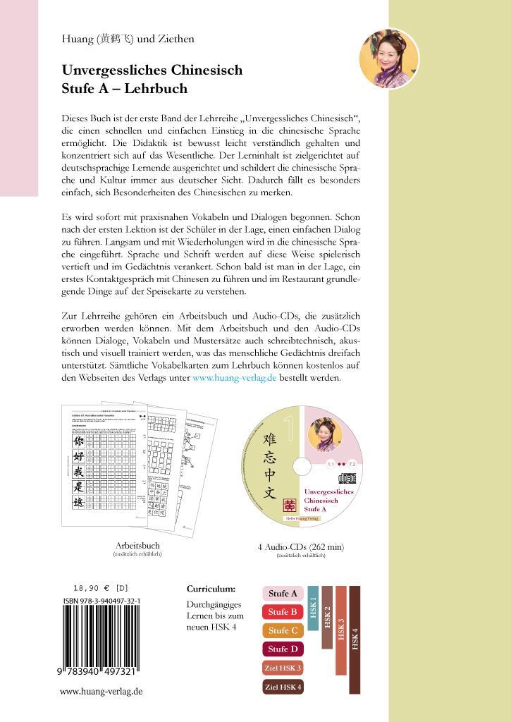 Thumbnail - Unvergessliches Chinesisch, Stufe A. Lehrbuch Hefei Huang
