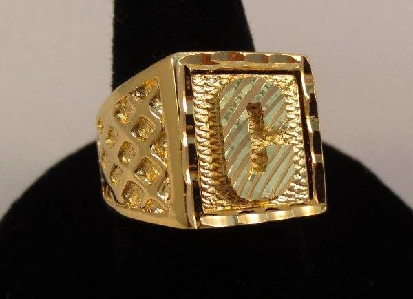 Anello uomo deals placcato oro