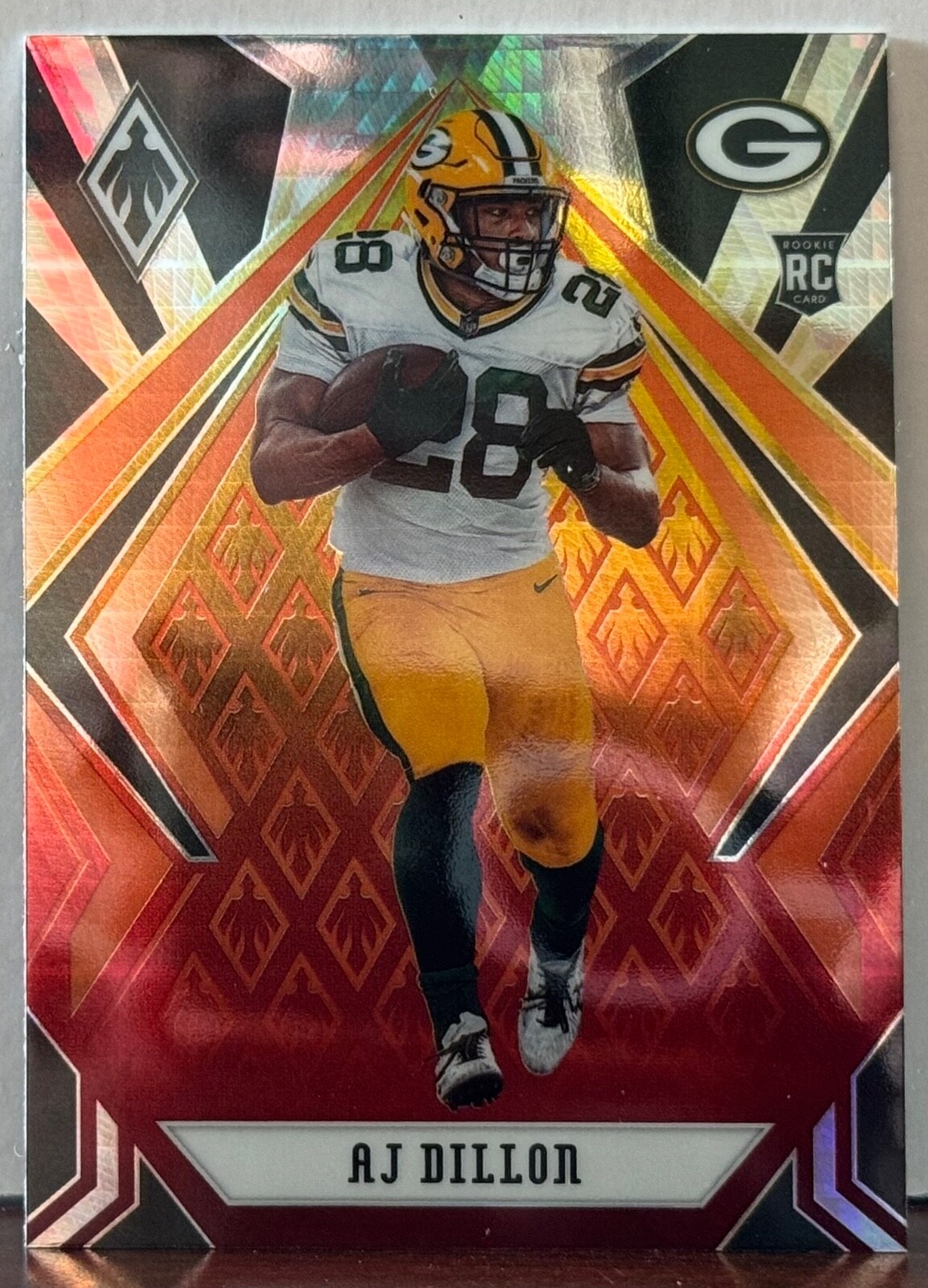 2020 Panini Phoenix FIRE BURST RC Rookie #125 AJ Dillon    F8