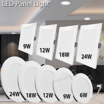 6W 9W 12W 18W 24W LED Recessed Ceiling Panel Down Lights Bulb Slim Lamp Fixture