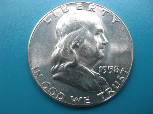 1958 Franklin Half Dollar VCH/Gem BU! #2162503