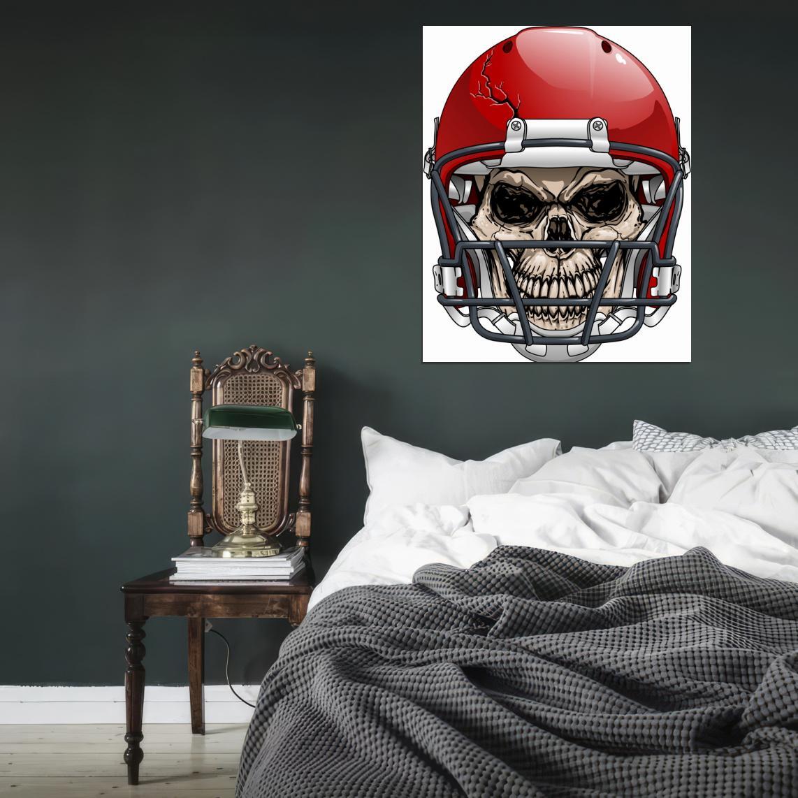 V1482 Football Helmet Skull Cool Sport Art Decor WALL POSTER PRINT | eBay